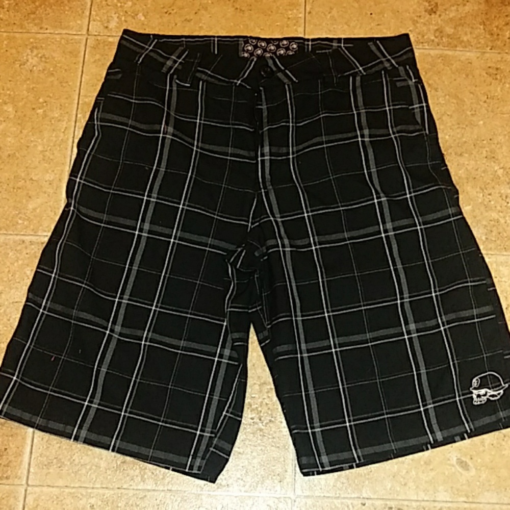 Metal Mulisha plaid shorts